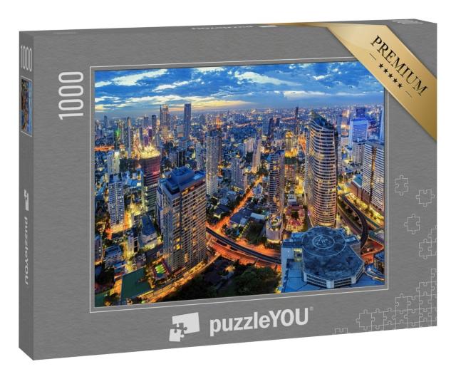 Puzzle 1000 Teile „Stadtbild inmitten von Bangkok, Thailand“