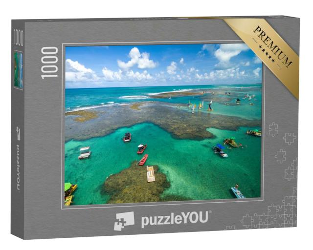 Puzzle 1000 Teile „Luftaufnahme von Porto de Galinhas, Pernambuco, Brasilien“