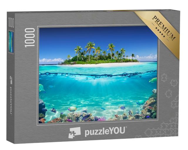 Puzzle 1000 Teile „Tropische Insel und Korallenriff “