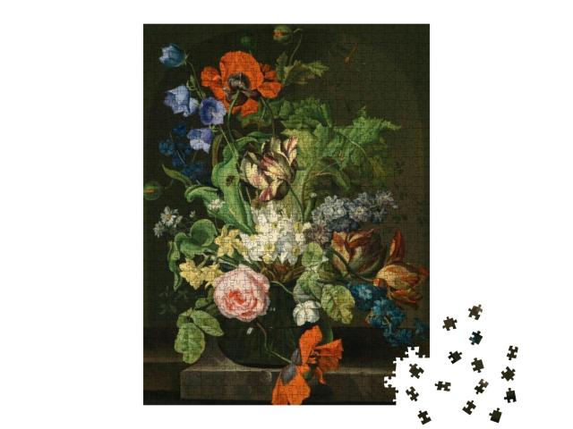 Puzzle 1000 Teile „Tulpen und Rosen im Stil der alten niederländischen Meister “