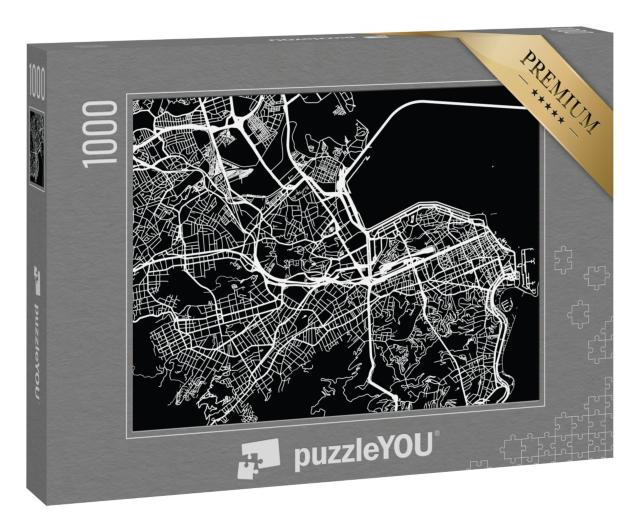 Puzzle 1000 Teile „Stadtplan von Rio de Janeiro, Brasilien“
