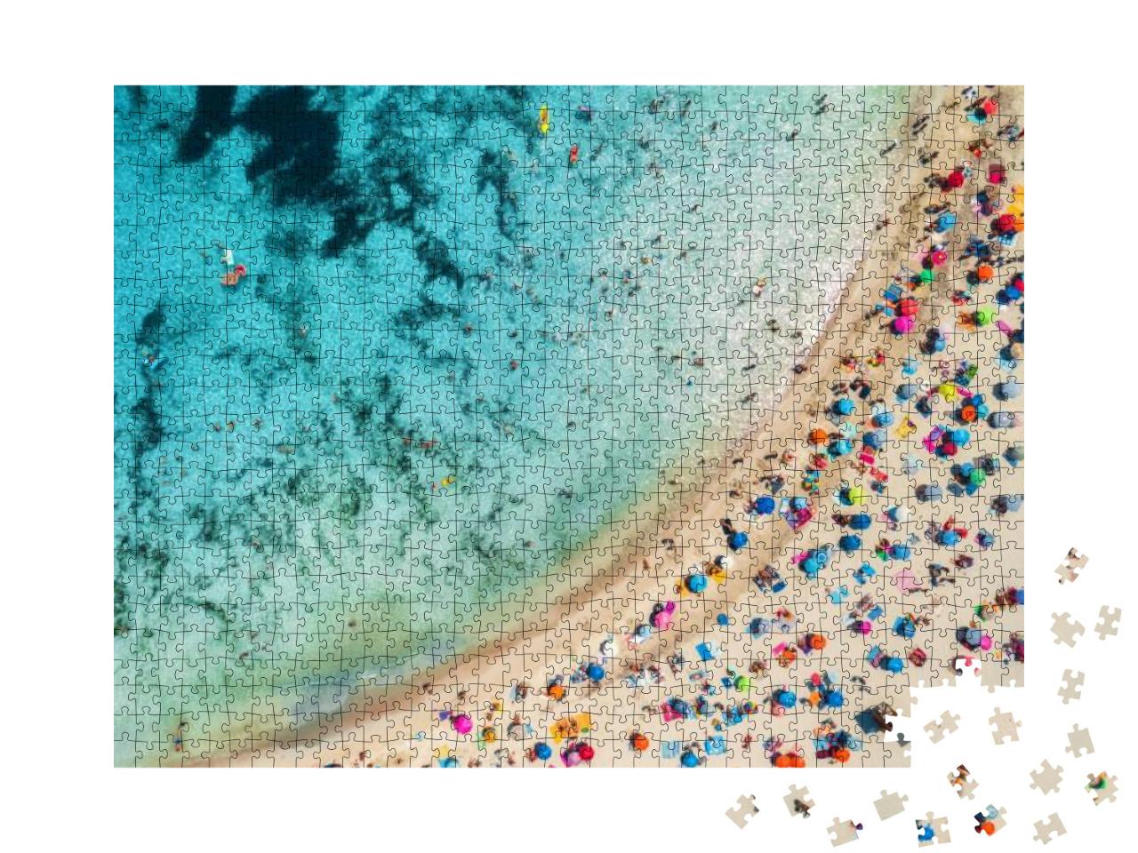 Puzzle 1000 Teile „Strandleben aus der Vogelperspektive“