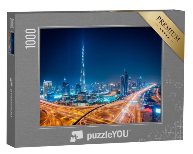 Puzzle 1000 Teile „Dubai bei Nacht, Vereinigte Arabische Emirate“