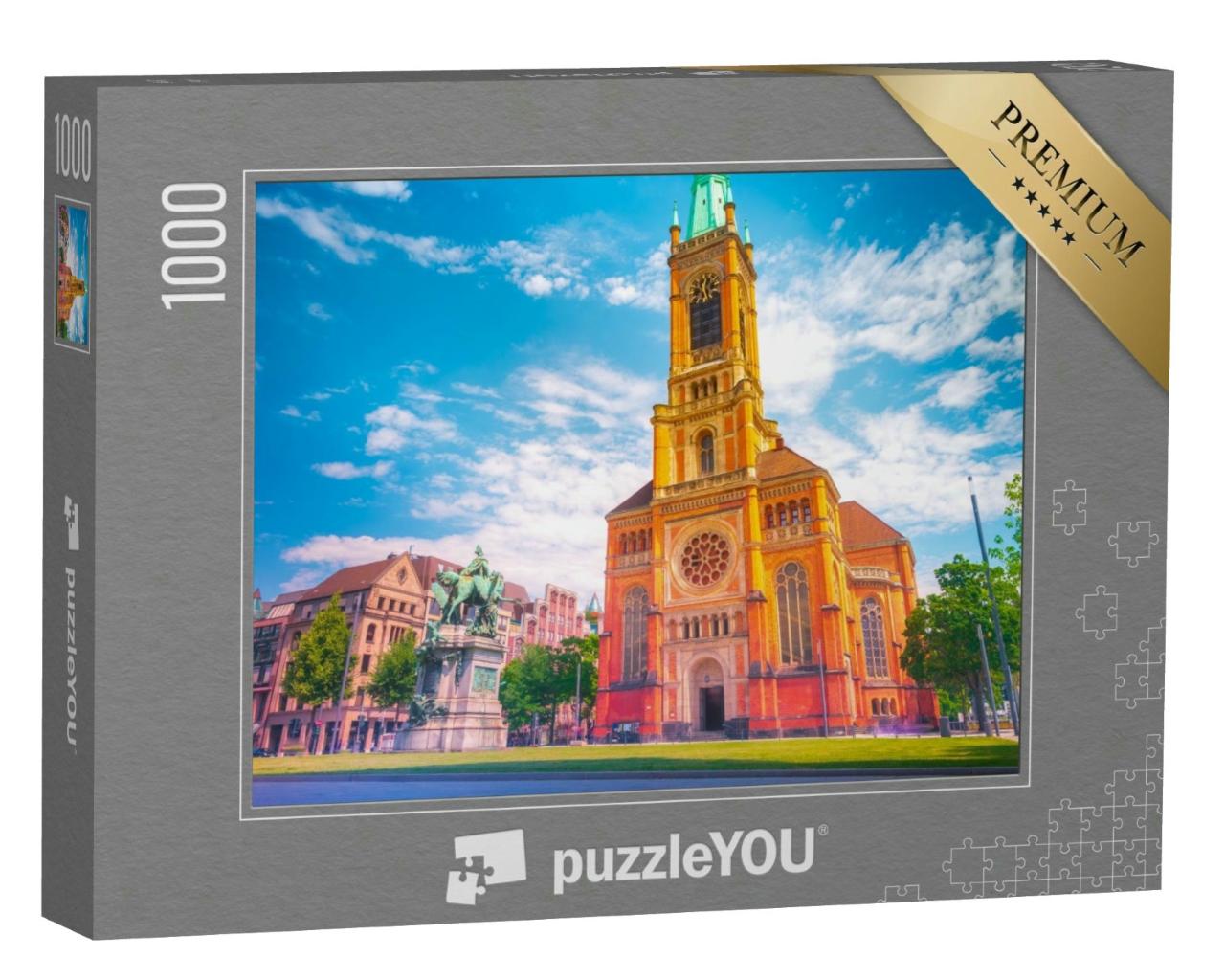 Puzzle 1000 Teile „Johanneskirche in Düsseldorf, Nordrhein-Westfalen“