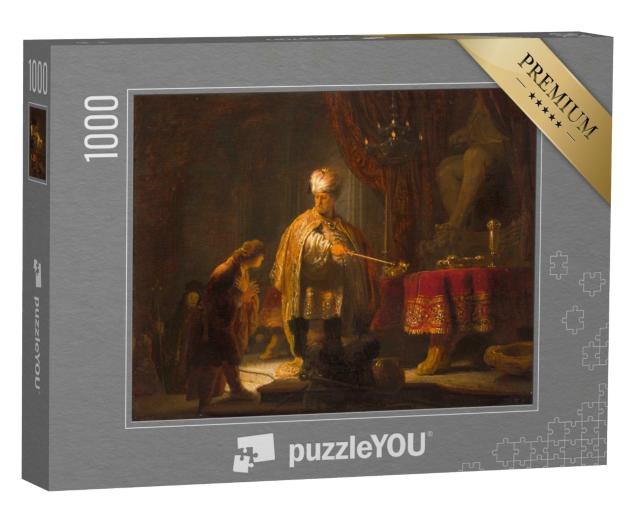 Puzzle 1000 Teile „Rembrandt - Daniel und Cyrus vor dem Idol Bel“