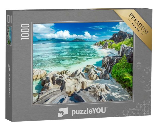 Puzzle 1000 Teile „Anse Source D'Argent - Der schönste Strand der Seychellen“