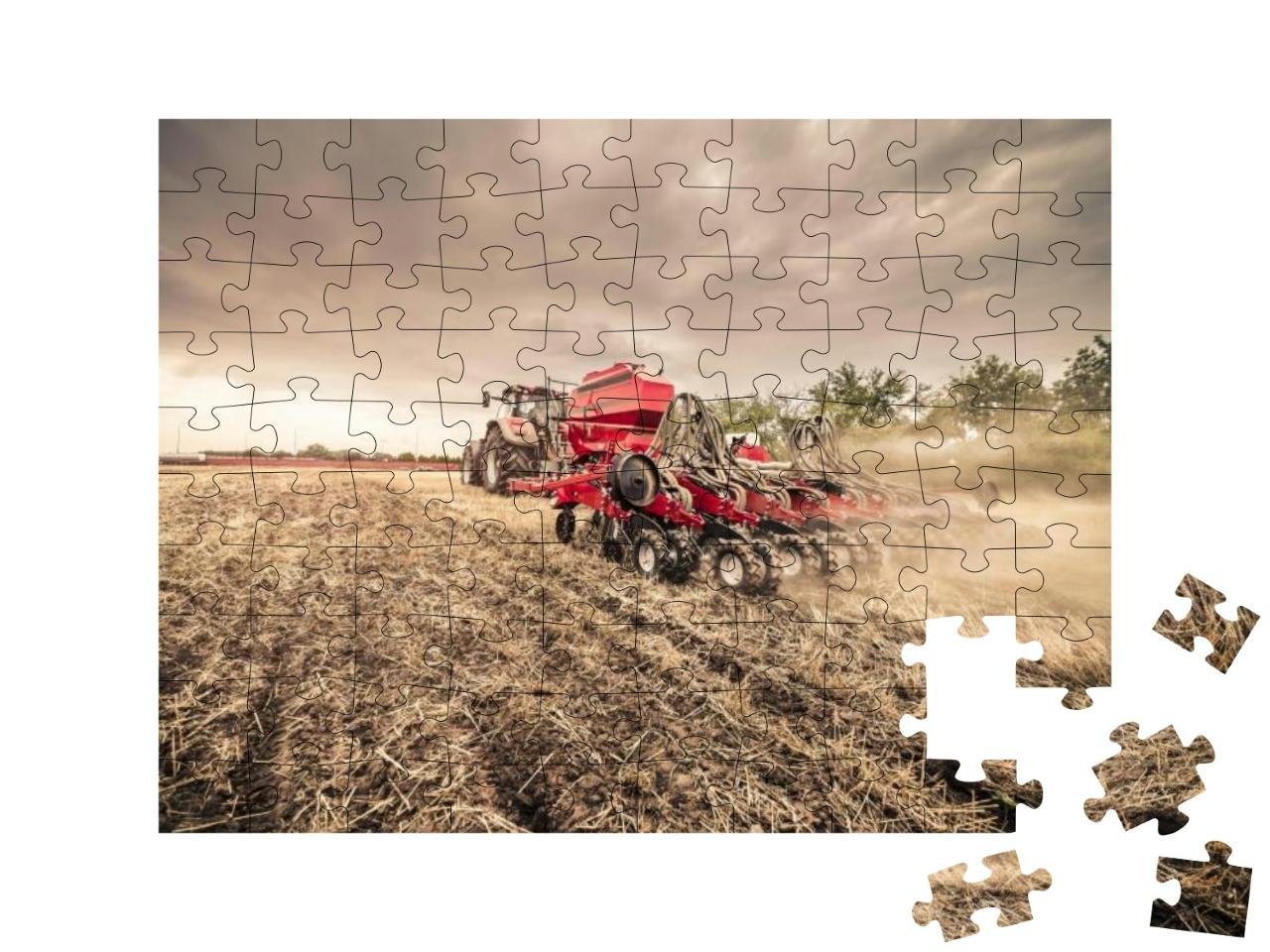Puzzle 100 Teile „Aussaat direkt nach der Ernte“