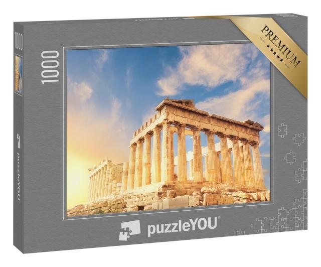 Puzzle 1000 Teile „Parthenon-Tempel bei Sonnenuntergang, Athen, Griechenland“