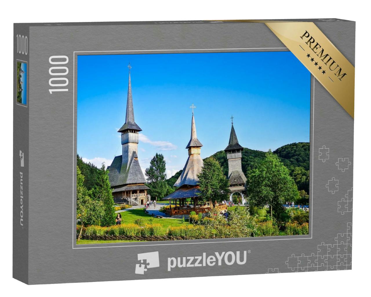 Puzzle 1000 Teile „Barsana-Kloster im Gebiet Maramures, Rumänien“