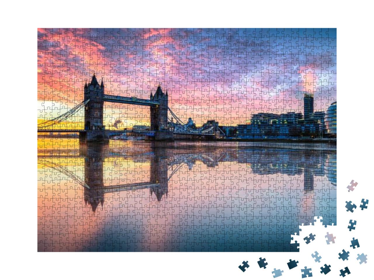 Puzzle 1000 Teile „Tower Bridge bei Sonnenaufgang, London“