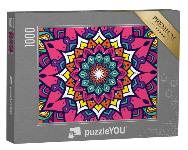 Puzzle 1000 Teile „Florales Mandala-Ornament“