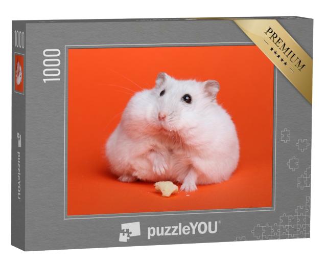 Puzzle 1000 Teile „Fluffiger weißer Hamster “