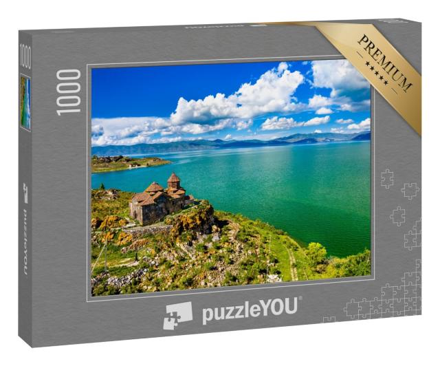 Puzzle 1000 Teile „Kloster Hayravank am Ufer des Sewansees, Armenien“