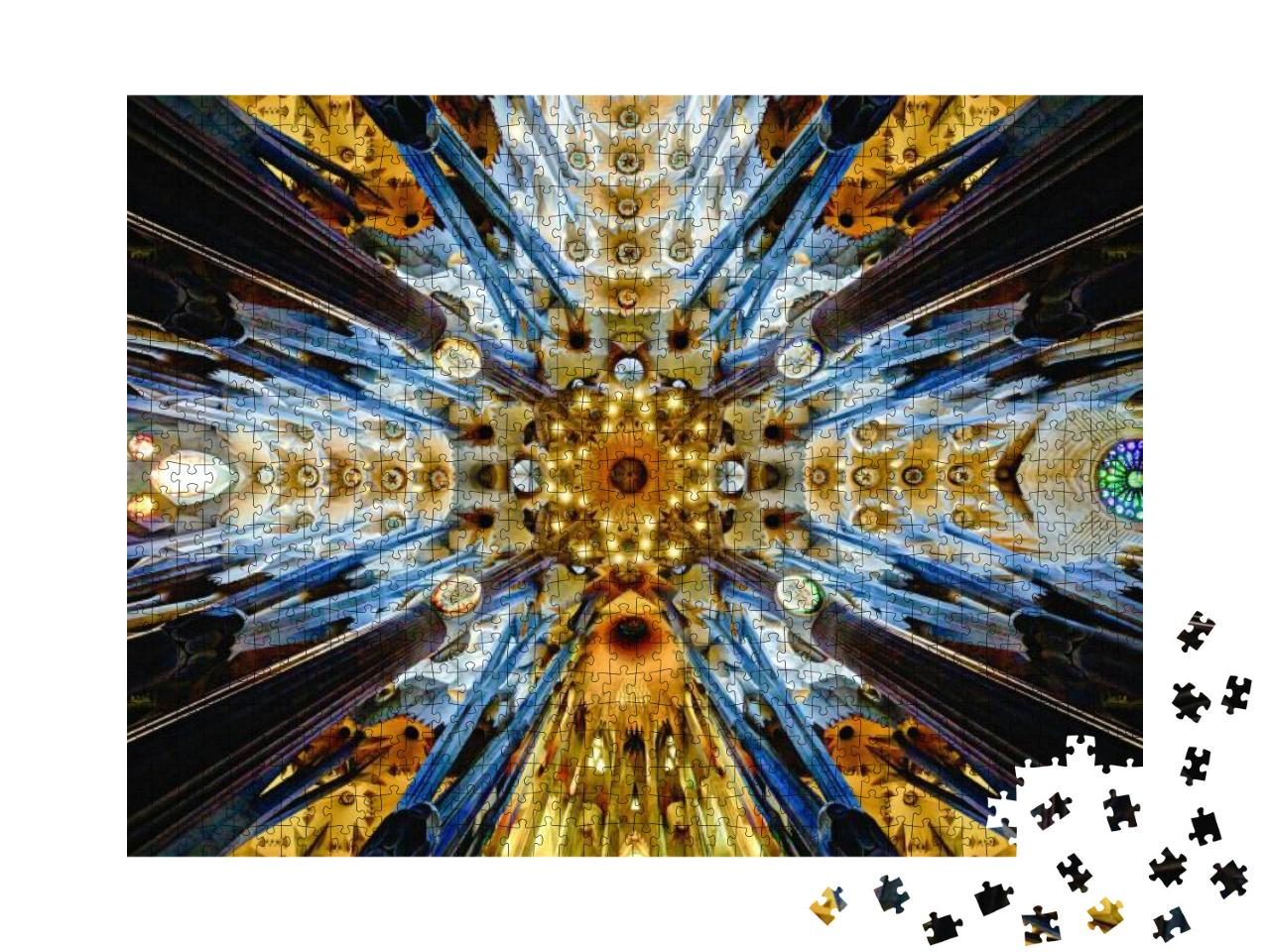Puzzle 1000 Teile „Dach der Sagrada Familia, Gaudís Meisterwerk in Barcelona“