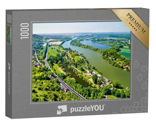 Puzzle 1000 Teile „Die Seine bei Chateau Gaillard, Frankreich“