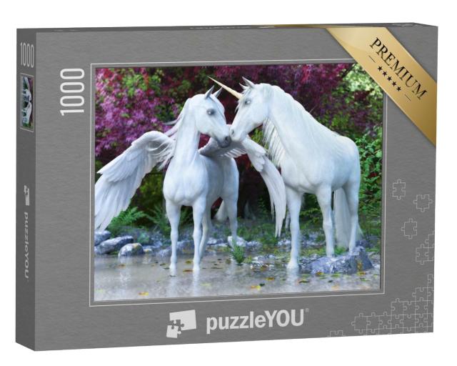 Puzzle 1000 Teile „Einhorn und Pegasus“