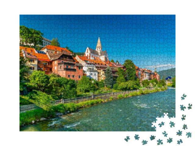 Puzzle 1000 Teile „Die schöne österreichische Stadt Murau, Weststeiermark“