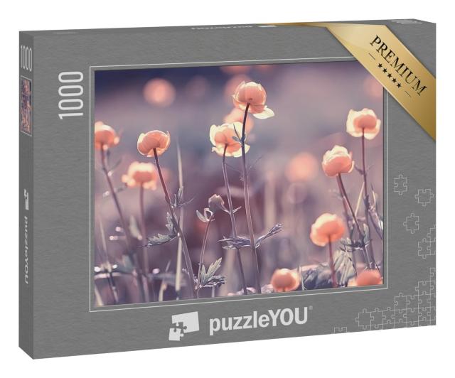 Puzzle 1000 Teile „Wunderschöne zarte Blüten im frühen Sonnenaufgang“