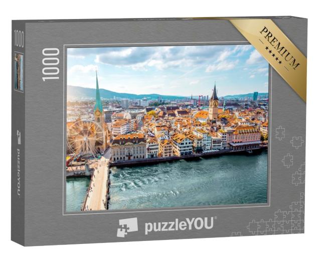 Puzzle 1000 Teile „Altstadt von Zürich, Schweiz“