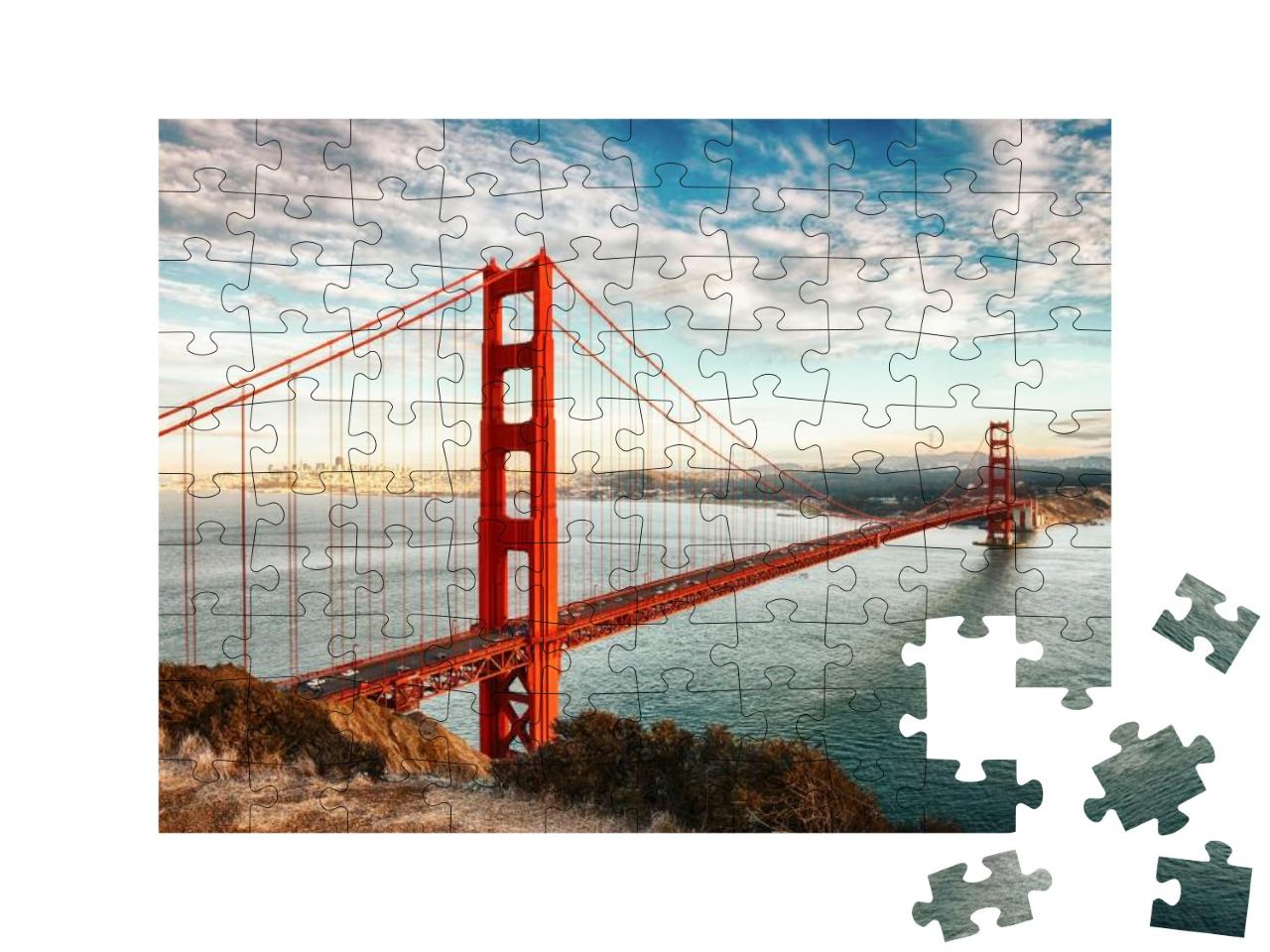 Puzzle 100 Teile „Golden Gate Bridge, San Francisco, USA“