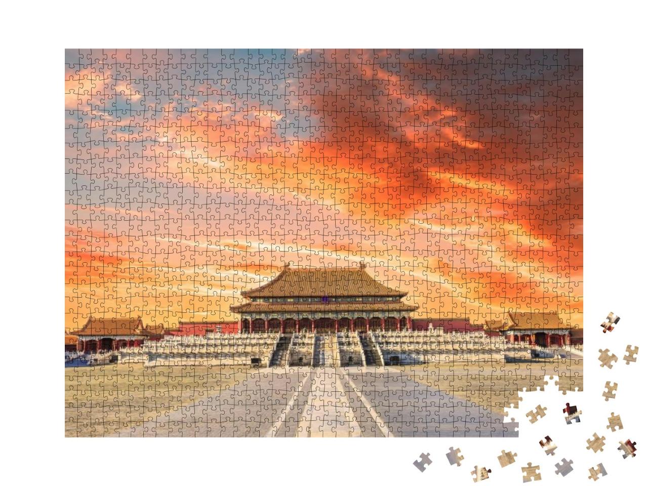 Puzzle 1000 Teile „Königspaläste der Verbotenen Stadt in Peking“
