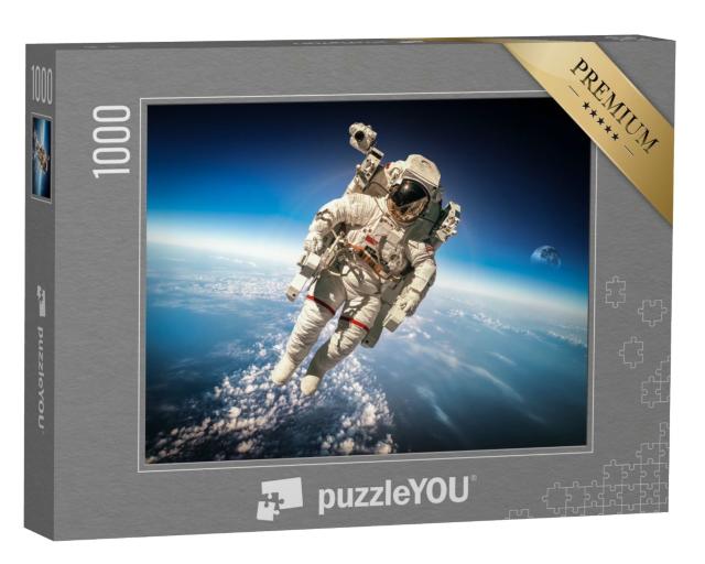 Puzzle 1000 Teile „Astronaut im Weltraum über der Erde“