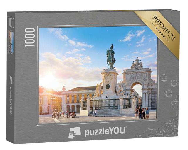 Puzzle 1000 Teile „König Jose I. Statue in der Altstadt von Lissabon, Portugal“