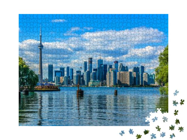Puzzle 1000 Teile „Die Skyline von Toronto über dem See, Kanada“