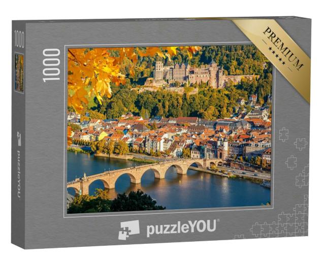 Puzzle 1000 Teile „Blick auf Heidelberg im Herbst“