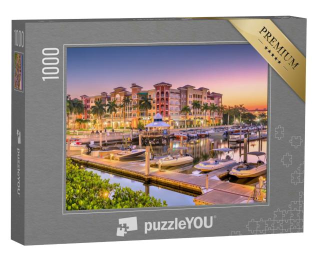 Puzzle 1000 Teile „Skyline auf dem Wasser am Morgen: Naples, Florida, USA“