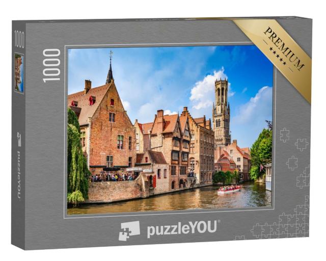 Puzzle 1000 Teile „Das Venedig des Nordens, Stadtbild von Brügge, Belgien“