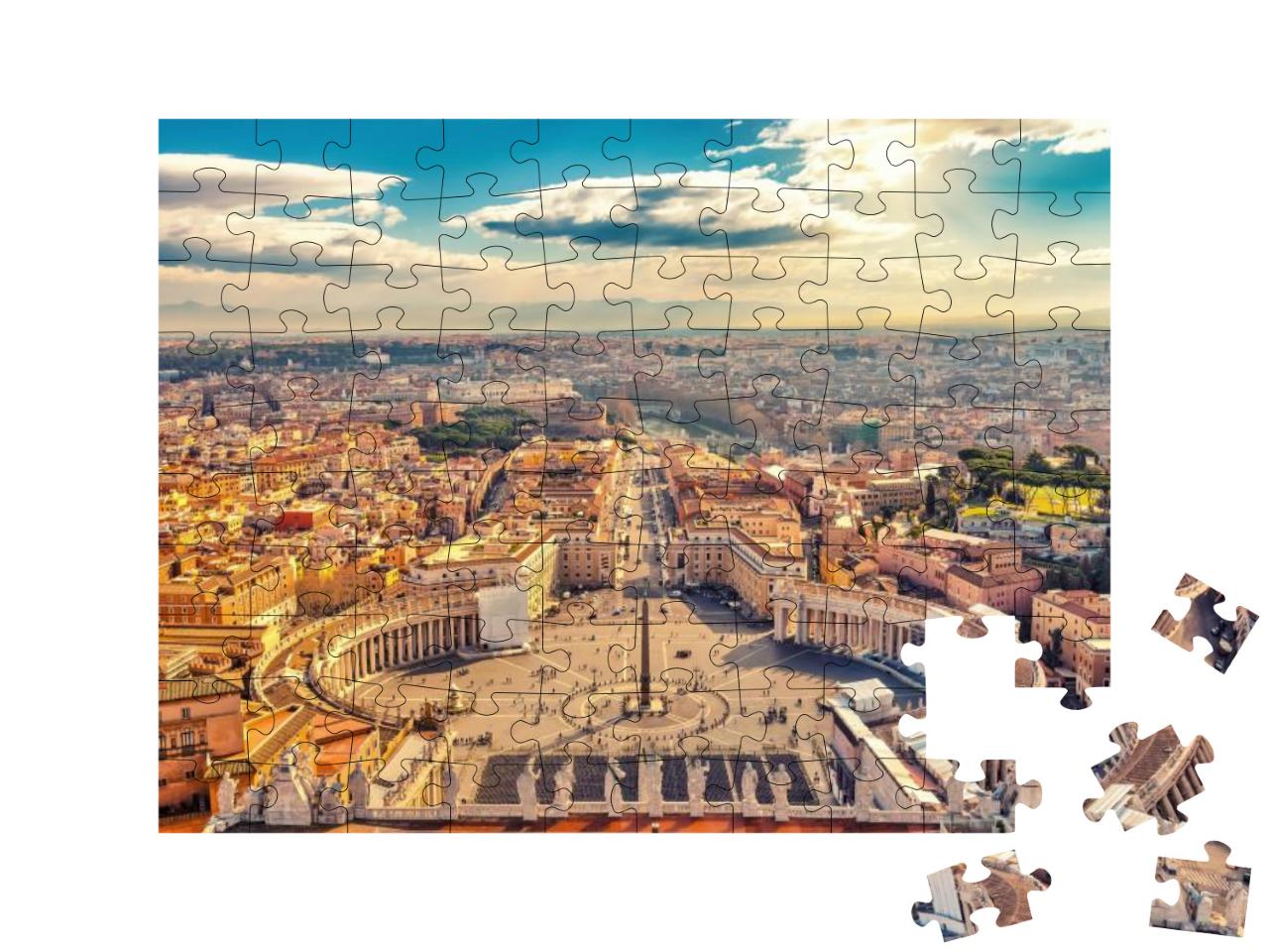 Puzzle 100 Teile „Petersplatz im Vatikan, Rom“
