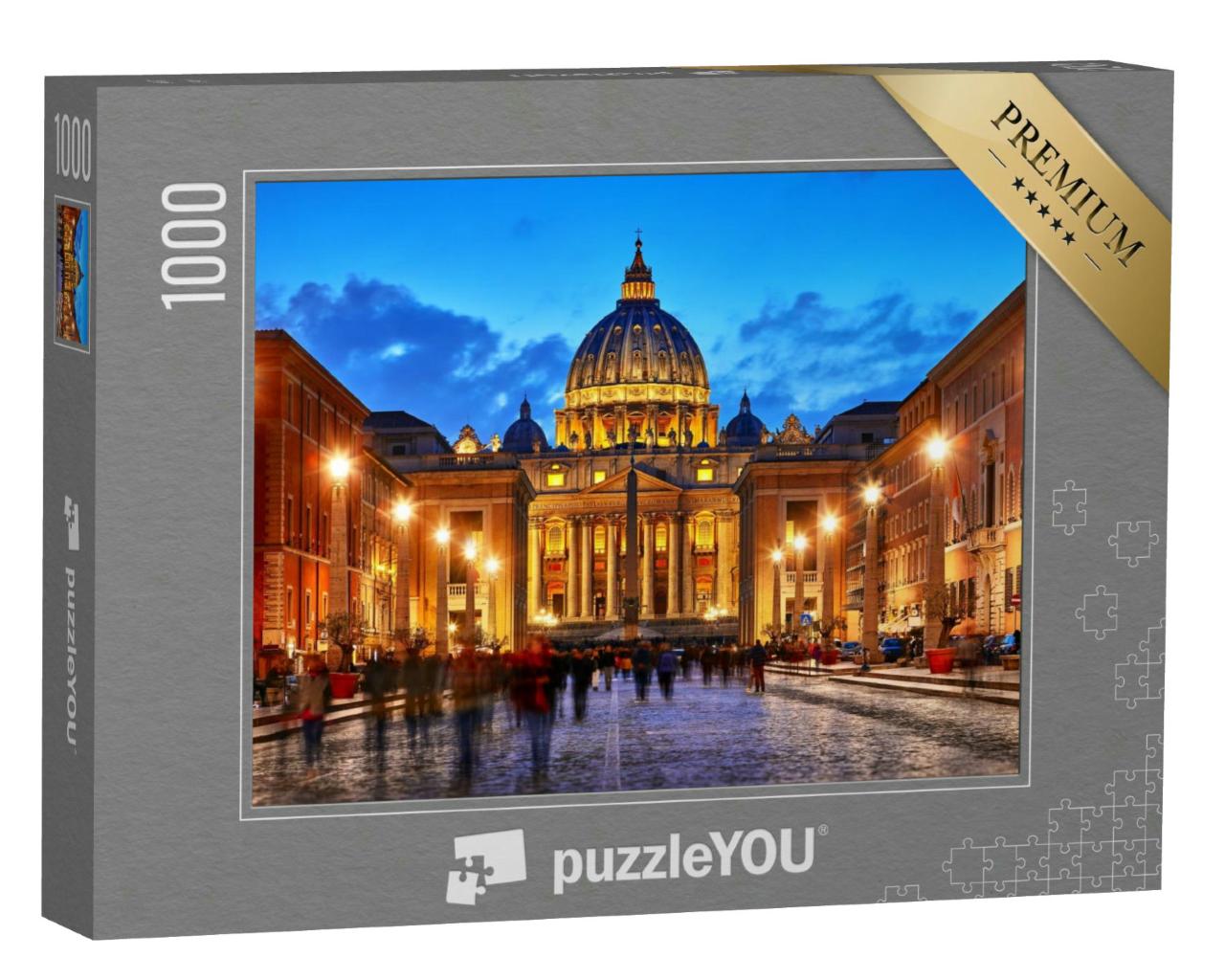 Puzzle 1000 Teile „Vatikanstadt in der Dämmerung“