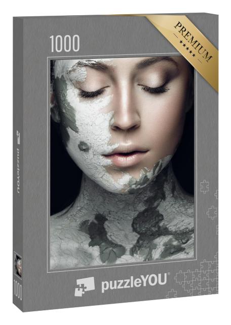 Puzzle 1000 Teile „Frau mit mineralischer Maske “