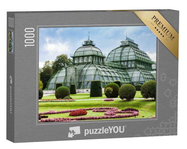 Puzzle 1000 Teile „Das Palmenhaus, Gewächshaus Schloss Schönbrunn“