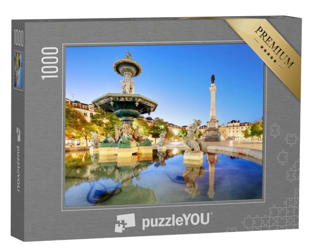 Puzzle 1000 Teile „Rossio Platz in Lissabon, Portugal“