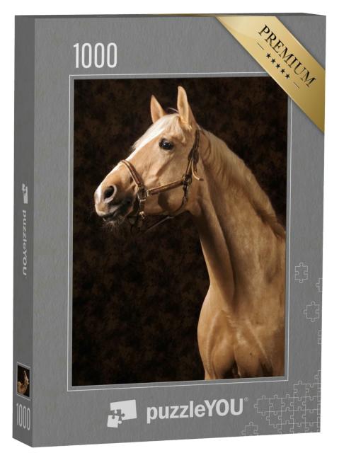 Puzzle 1000 Teile „Wunderschönes Palomino Pferd“