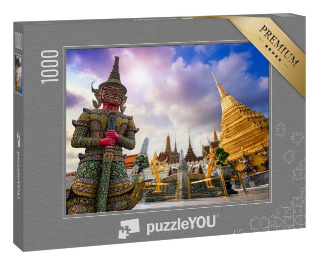 Puzzle 1000 Teile „Atemberaubender Wat Phra Kaew, Tempel des Smaragdbuddhas Bangkok, Thailand“