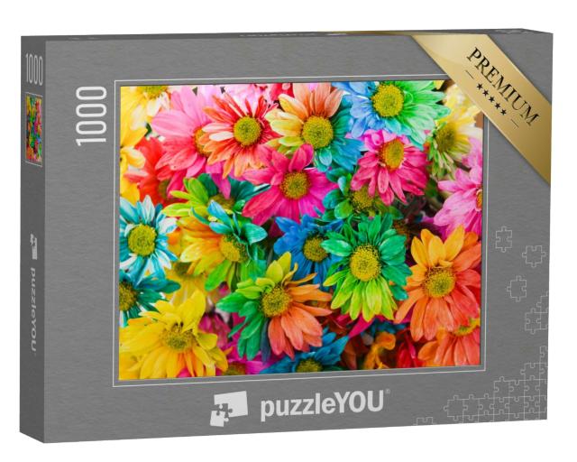 Puzzle 1000 Teile „Regenbogen-Gänseblümchen“