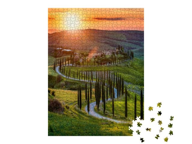 Puzzle 1000 Teile „Frühling in der Toskana, Italien“