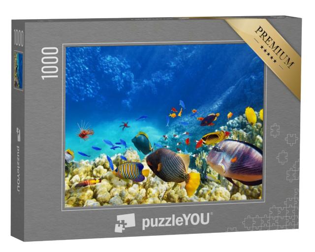 Puzzle 1000 Teile „Unterwasserwelt mit Korallen und tropischen Fischen “
