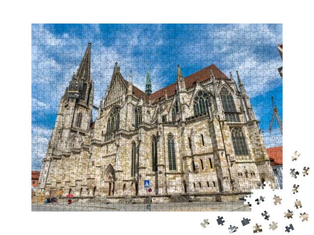 Puzzle 1000 Teile „Der Dom St. Peter zu Regensburg, Bayern, Deutschland“