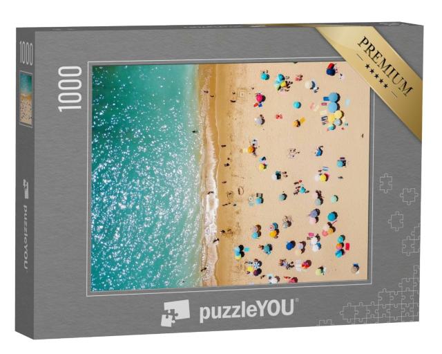 Puzzle 1000 Teile „Luftaufnahme: Strand in Portugal“