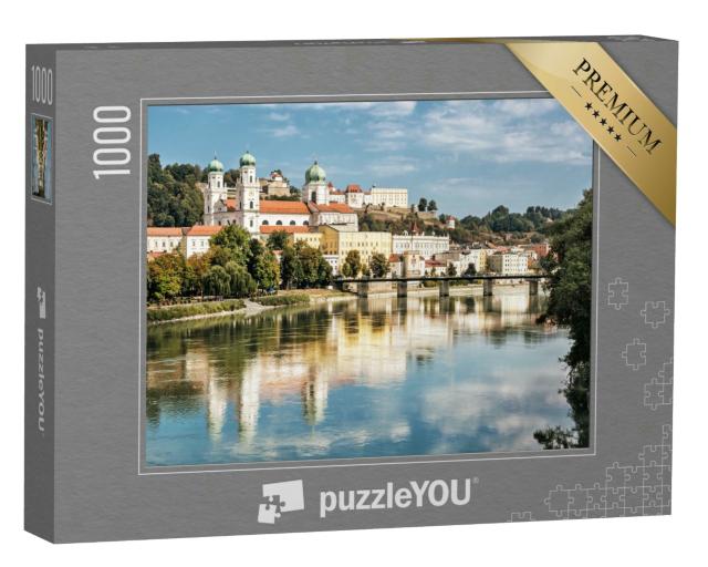 Puzzle 1000 Teile „Stadt Passau mit Dom St. Stephan, Niederbayern, Deutschland“