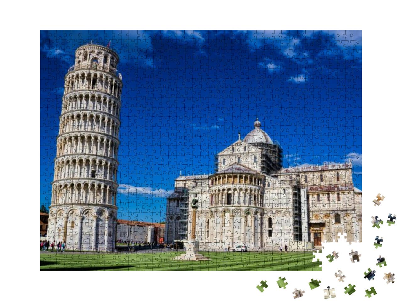 Puzzle 1000 Teile „Piazza dei Miracoli mit Dom und schiefem Turm in Pisa, Italien“