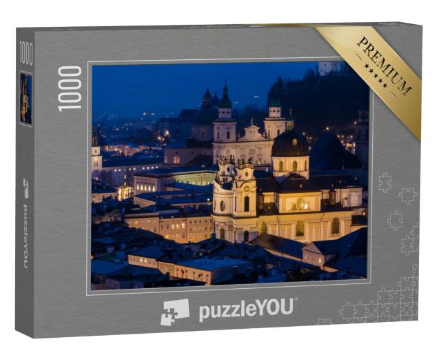 Puzzle 1000 Teile „Salzburg in der Abenddämmerung“