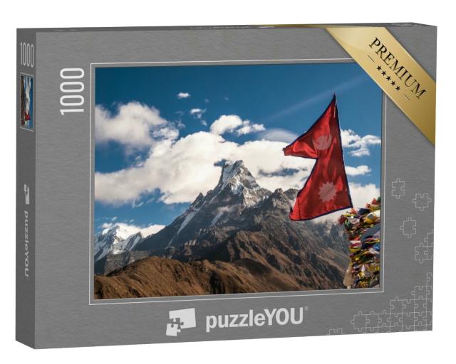 Puzzle 1000 Teile „Machapuchare, imposanter und hoher Berg im Himalaya“