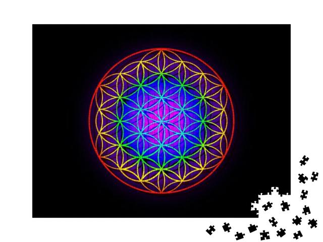 Puzzle 1000 Teile „Blume des Lebens, Yantra Mandala“