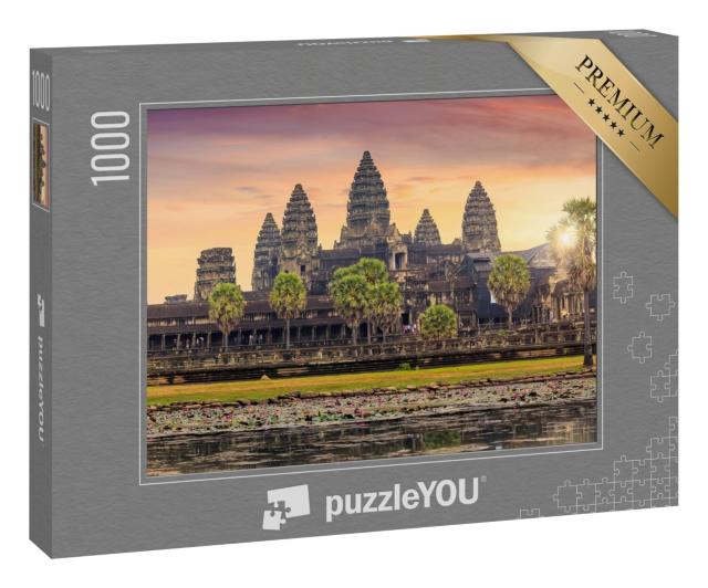 Puzzle 1000 Teile „Schöner Sonnenaufgang am Angkor Wat, Siem Reap, Kambodscha“