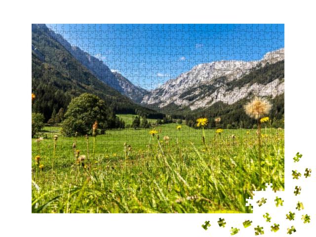 Puzzle 1000 Teile „Gebirgszug Hochschwab mit Gipfel Aflenzer Staritzen“